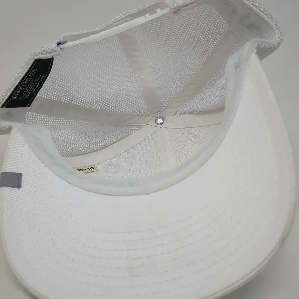 TravisMathew Flexfit Trucker Hat White One Size Mesh Back Snapback SOLV Energy